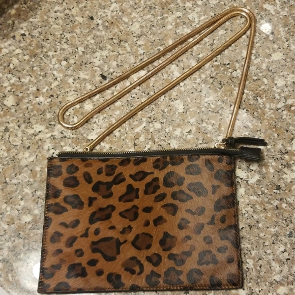 Handbags - Calf hair leather leopard print purse/clutch